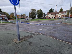 Police at the junction of Old Heath Road, Deansfield Road and Eastfield Road