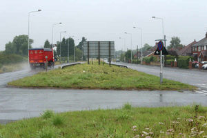 The A449 Stafford Road in Coven Heath, where campaigners have called for the removal of the grass