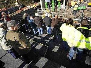 Supporting image for story: Road tunnel is moved into place