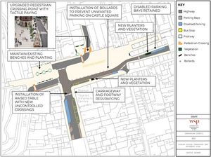Castle Square – A series of schemes to enhance Castle Square and prioritise pedestrian movements. Picture: Shropshire Council