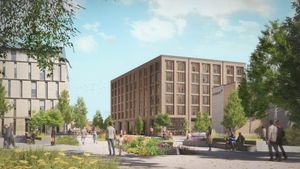 An Image Of How The Eastgate Redevelopment Could Look In Stafford Town Centre. Image courtesy of Staffordshire County Council