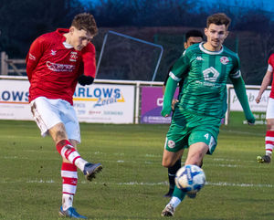 Diego Esquivel-Mcann takes aim for Alport. (Image by Liam Pritchard)