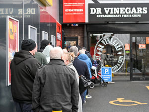 Supporting image for story: CHEAP AS CHIPS! Hundreds queue in Wolverhampton for hours to buy fish and chip meal for 75p instead of £5.70