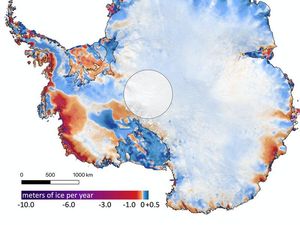 Supporting image for story: Satellite data show extent of Antarctic and Greenland melt adding to sea levels