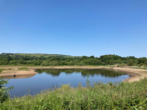 Supporting image for story: We visited a Staffordshire reservoir where water levels are lower than normal - but we were told 'not to worry'