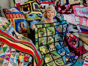 Supporting image for story: Knitters create quilts and blankets to help Shropshire children stay warm this winter