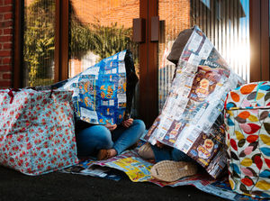 Supporting image for story: Throwaway crisps packets are being turned into life saving blankets 