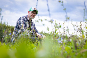 Daniel Roberts on his farm