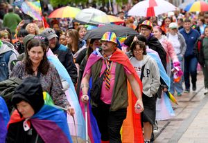 The rain was never going to dampen spirits at Pride