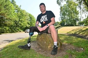 Shaun Rigby 37. A working man and lost his leg aged 2. He has been filmed playing cricket and has now lost his Motability car and PIP payments too.