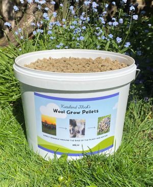The wool pellets are nutrient rich and act as a garden fertiliser.