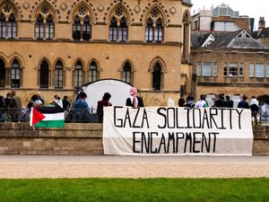 Supporting image for story: Oxford and Cambridge students set up Gaza protest camps