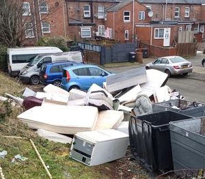 Crestwood Court was described as the worst fly-tipping location in Oswestry. Picture: Cllr Jay Moore