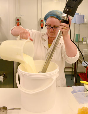 Cream of the crop – Sarah churns the mixture