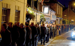 More than 1,100 queued down the street in Bridgnorth for the tests, 200 up on last year