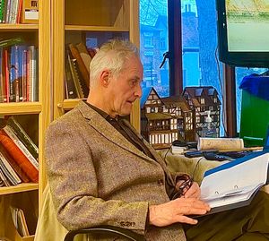 Ian Bynoe giving a presentation on his distant relative Benjamin Bynoe