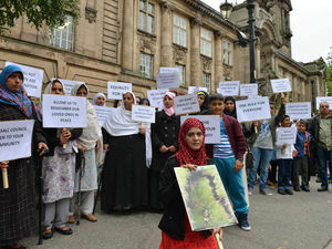 Supporting image for story: WATCH: Hundreds protest in Walsall over graves at crematorium and cemetery
