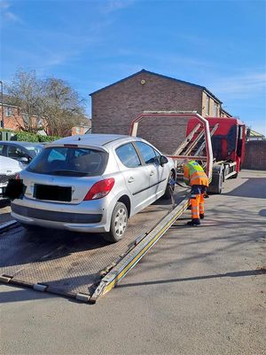 A car was seized in Brookside. Picture: West Mercia Police.