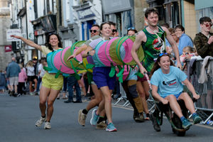 The Very Thirsty Caterpillar made up of Bex Allen, Dan Usher, Alex Church, Chris Locke, Andie Goodman, Dan Habbershaw, Eckard Arbie and Claudia Talbot. Andy Compton image