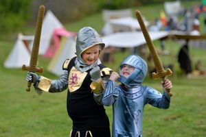 Emily, 8, and Thomas Soulsby-Macloud, 4, from Wolverhampton