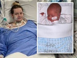 Supporting image for story: New mother battling coronavirus in ICU meets baby for first time after emergency birth