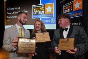 Award winners - Frazer Humphreys from Pendeford, Eva Abley from Wolverhampton and Ethan Shaw from Bilston 