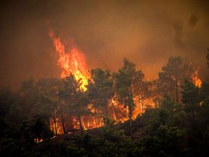 Supporting image for story: First flights due to rescue British holidaymakers fleeing Rhodes wildfires