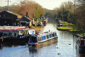 2019: Calm waters at Norbury Junction as canal users enjoyed temperatures double the February norm
