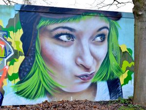 Supporting image for story: Who’s that girl? This eye-catching graffiti has got people talking in Wolverhampton