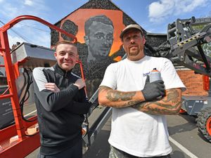 Supporting image for story: 'This is for Diogo's fans, his family, for everyone': Work on Jota mural begins outside popular Wolves pub