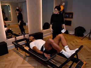 Pics of boxer Tyler Denny from Dudley, who preparing for his British title fight later this month.Tyler convinced reporter Matt Maher to join him in a pilates class at Village Hotel, Dudley.