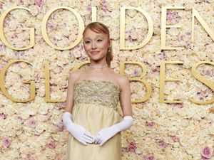 Supporting image for story: Ariana Grande leads colour trend with 1966 archival gown at Golden Globes