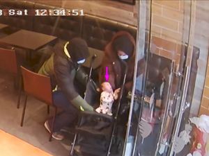 Supporting image for story: First glimpse of baby Victoria caught in CCTV footage