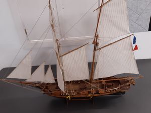 This model ship was donated by a widow to the Leegomery Models for Heroes group. Picture: LDRS
