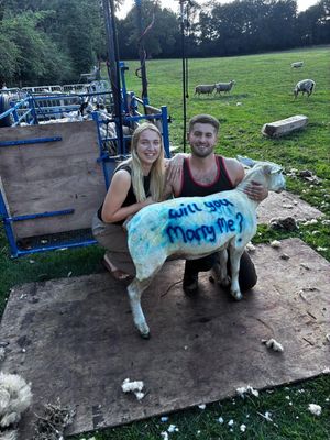 Fraser and Beth hope to wed sometime in May or June 2027 in the church next to the field where the proposal happened.