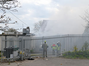 Supporting image for story: Oldbury fire: About 40 firefighters battle blaze at food outlet and neighbouring property