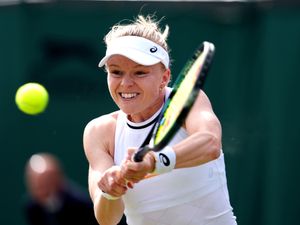 Harriet Dart in action at Wimbledon last year
