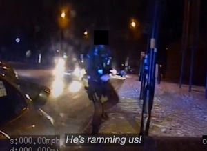 Footage from the dramatic car chase and subsequent arrest by West Midlands Police