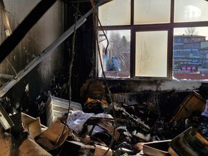 The storage room was worse affected, with all the stock destroyed