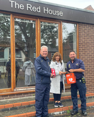 Handover of defibrillator & bleed kit 