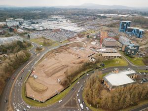 Latest pictures of the Station Quarter development in Telford. Taken January 17, 2025