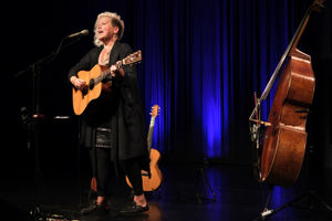 Celebrated folk musician Miranda Sykes performed at the Edge Arts Centre in Much Wenlock on Saturday. Photo: Tom Foxall