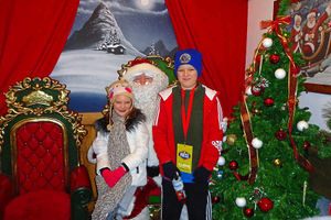 Big smiles for Santa in The Castle of Dreams at Drayton Manor Theme Park