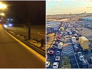 Supporting image for story: M6 crash: Major delays after lorry smashed through barriers 