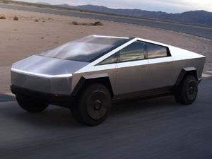 Supporting image for story: Tesla unveils futuristic CyberTruck electric pickup truck