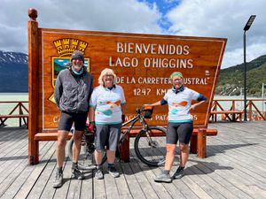 Supporting image for story: Trio complete ‘missing link’ of 17,000-mile cycling challenge 40 years later