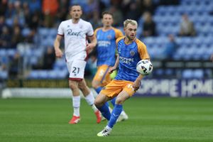 Taylor Perry made his 100th appearance for Shrewsbury Town against Crawley Town