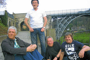 Shropshire 60s and 70s pop group Ironbridge, known locally as Fluff recreate the cover of their album Ironbridge in 2010