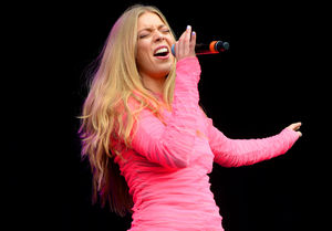 Bewdley-born Becky Hill performs to the crowd