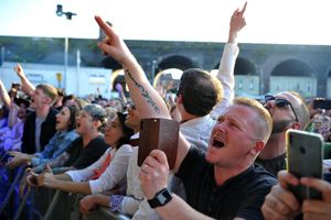 Fans watching Liam Gallagher